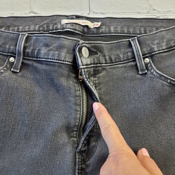 Levi’s premium denim dark gray/washed out black 311 shaping skinny jeans 18W - Picture 8 of 13